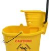 35QT Yellow Mop Bucket & Side Press