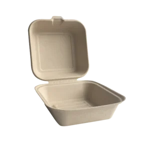 6"x6" Eco-Bamboo Hinged Clamshell (500/cs)