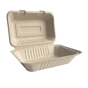 9"x6" Eco-Bamboo Hinged Clamshell (200/cs)