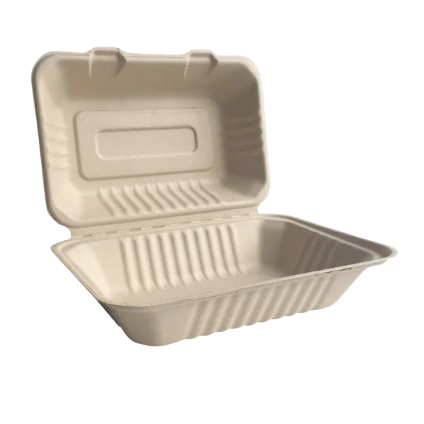 9"x6" Eco-Bamboo Hinged Clamshell (200/cs)