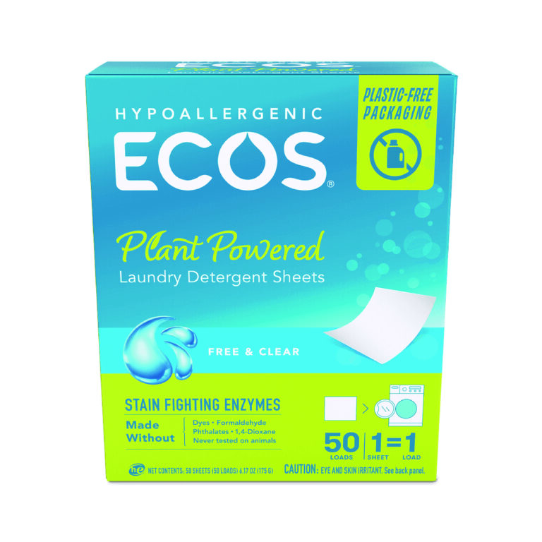 ECOS Laundry Detergent Sheets, Free & Clear (50ct)